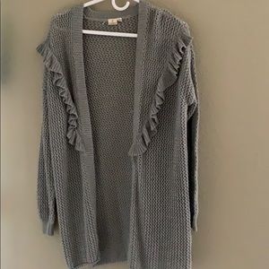 Grey Crochet Sweater